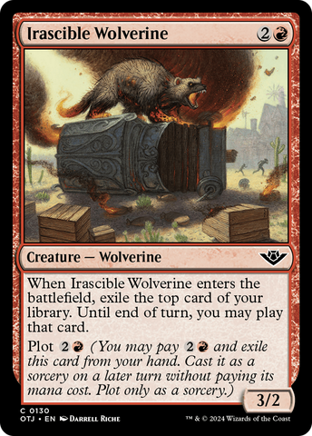 Irascible Wolverine (OTJ-130)  Foil - Outlaws of Thunder Junction