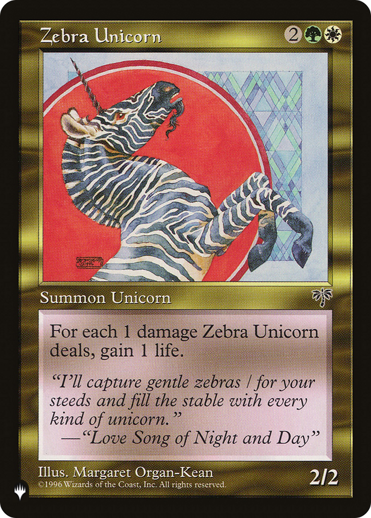 Zebra Unicorn (LIST-MIR-290)  - The List