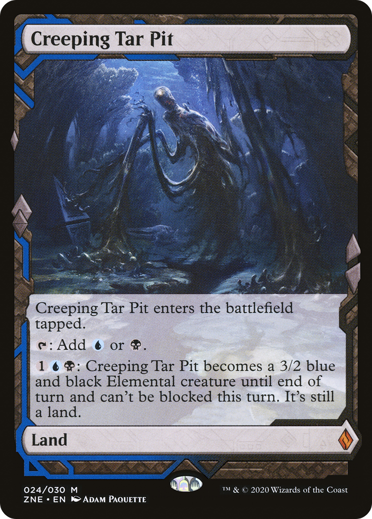 Creeping Tar Pit (ZNE-024)  - Zendikar Rising Expeditions