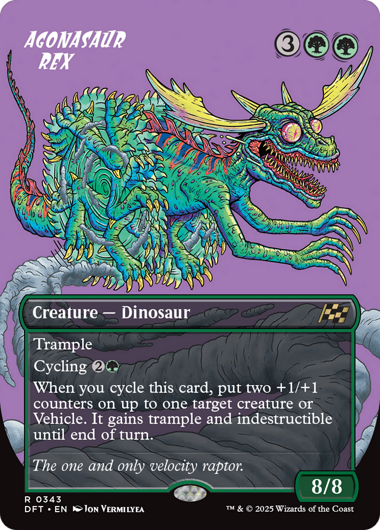 Agonasaur Rex (Borderless) (DFT-343)  Foil - Aetherdrift