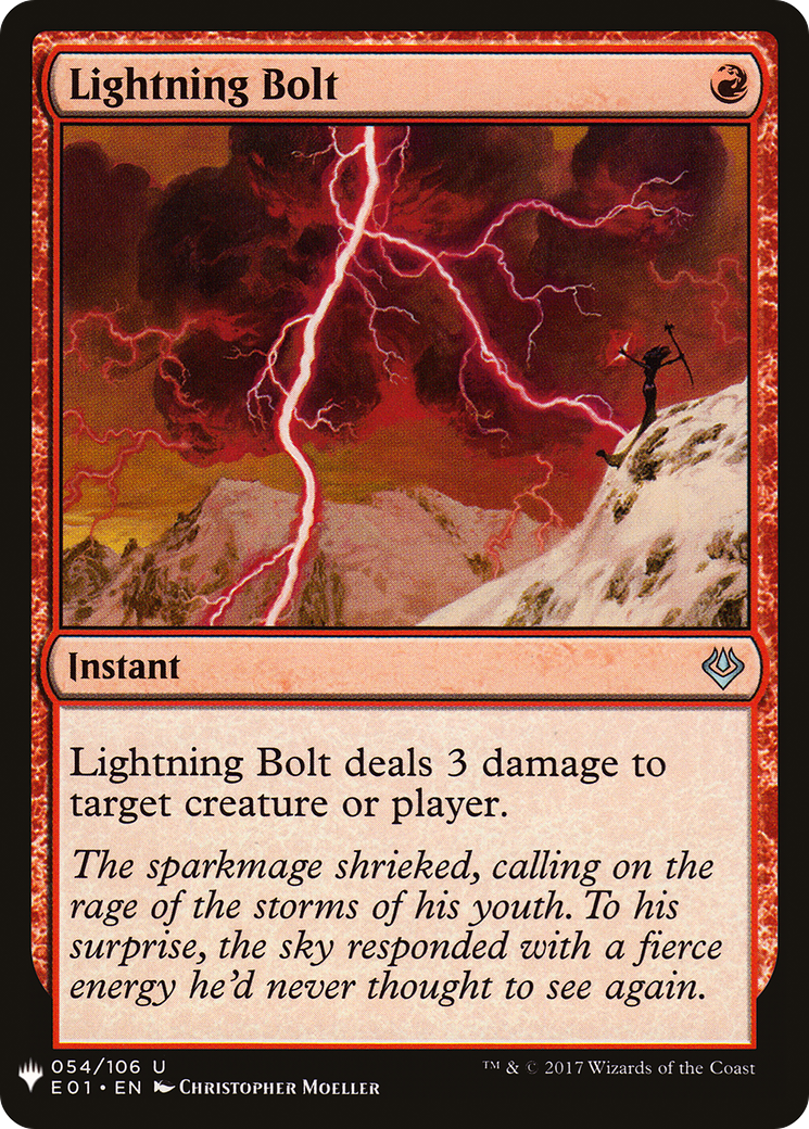 Lightning Bolt (E01) (LIST-054)  - The List