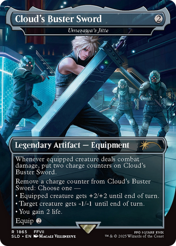 Cloud's Buster Sword - Umezawa's Jitte (SLD-1865)  - Secret Lair Drop / Cloud's Buster Sword (Borderless)