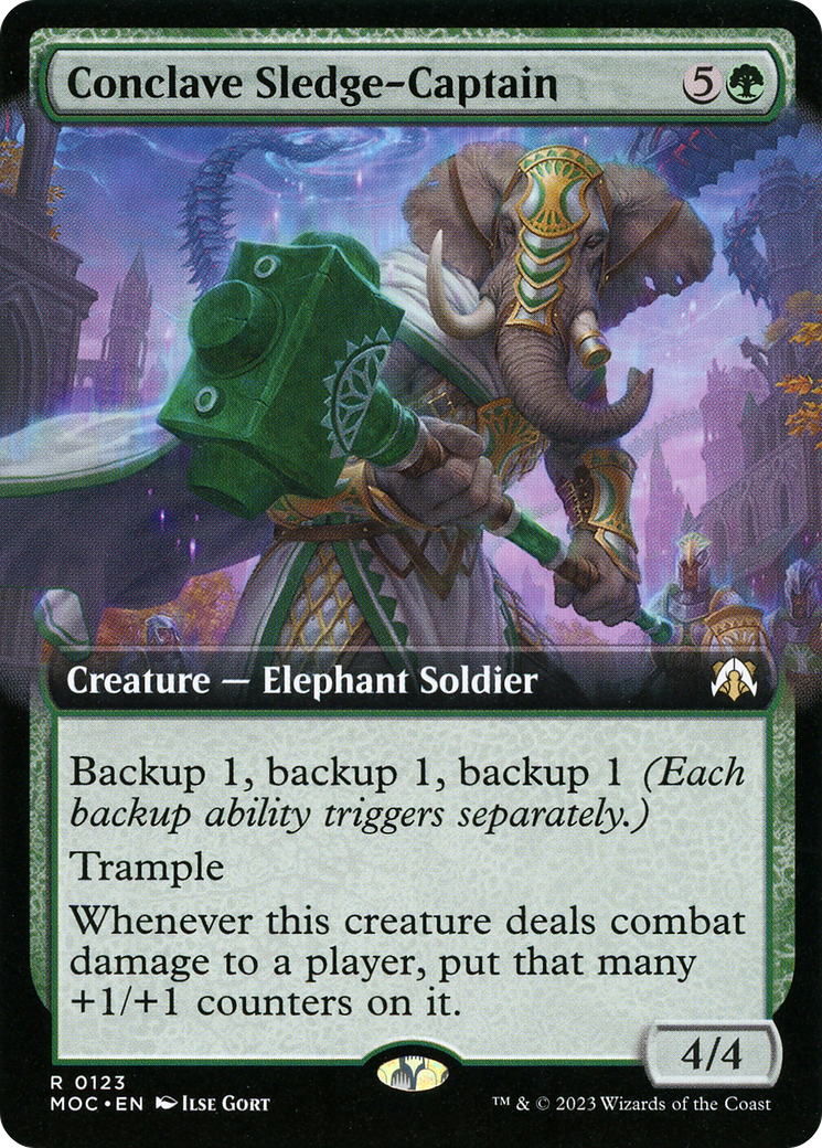 Conclave Sledge-Captain (Extended Art) (MOC-123)  - March of the Machine Commander: (Extended Art)