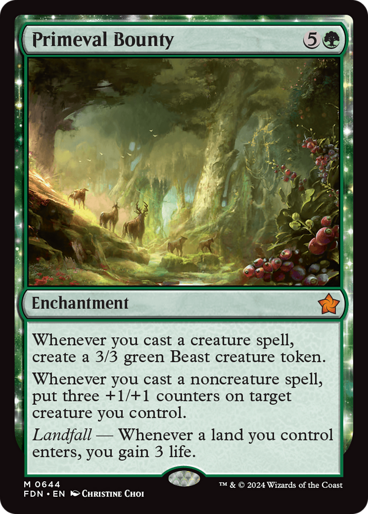 Primeval Bounty (FDN-644)  - Foundations: (enchantment)