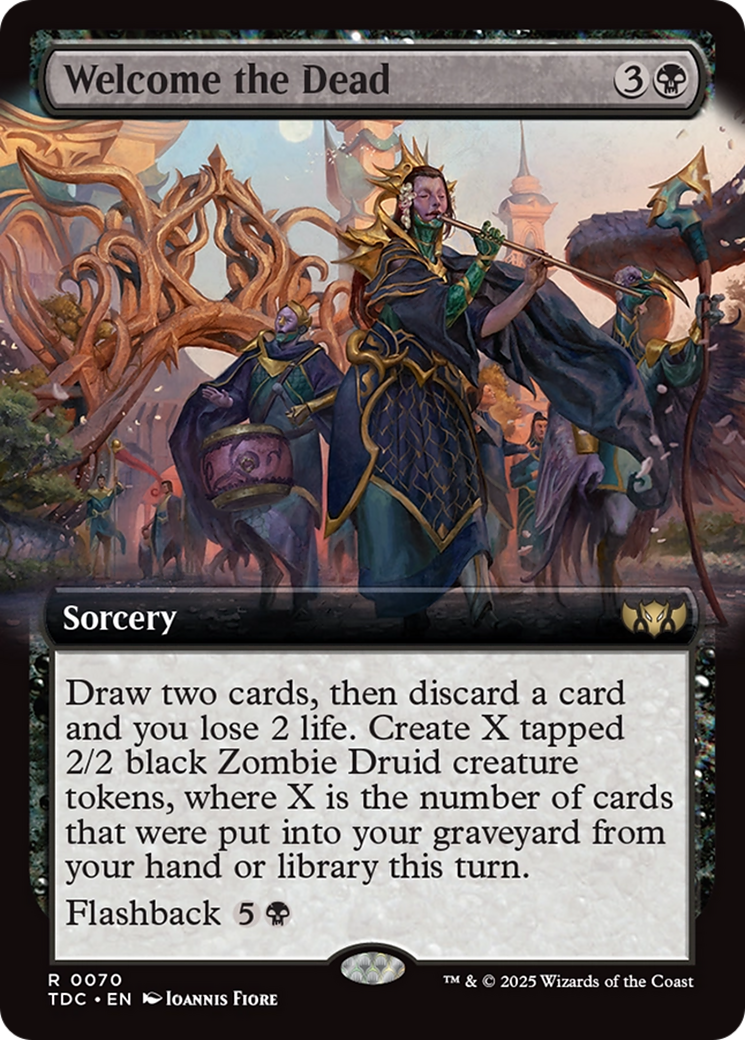 Welcome the Dead (Extended Art) (TDC-070) - Commander: Tarkir: Dragonstorm: (Extended Art)
