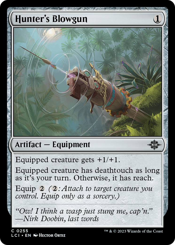 Hunter's Blowgun (LCI-255)  Foil - The Lost Caverns of Ixalan