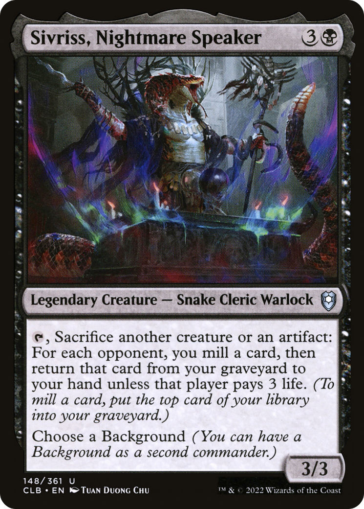 Sivriss, Nightmare Speaker (CLB-148)  - Commander Legends: Battle for Baldur's Gate