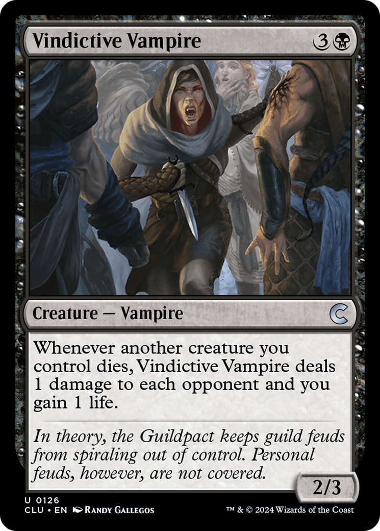 Vindictive Vampire (CLU-126)  - Ravnica: Clue Edition