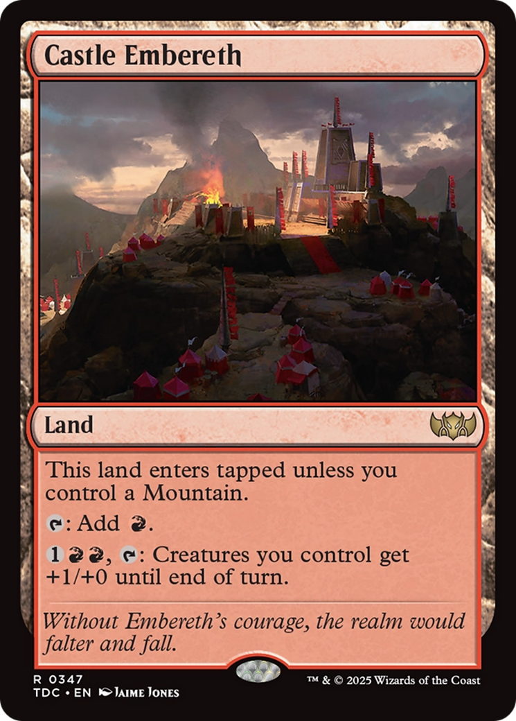 Castle Embereth (TDC-347)  - Commander: Tarkir: Dragonstorm