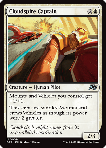 Cloudspire Captain (DFT-009)  Foil - Aetherdrift