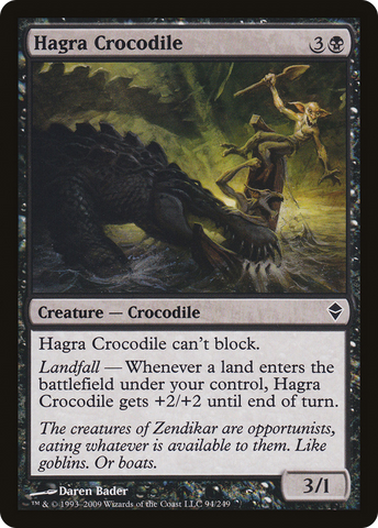 Hagra Crocodile (ZEN-094)  Foil - Zendikar