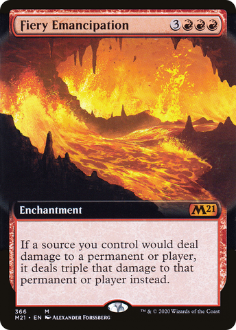 Fiery Emancipation (Extended Art) (M21-366)  - Core Set 2021: (Extended Art)