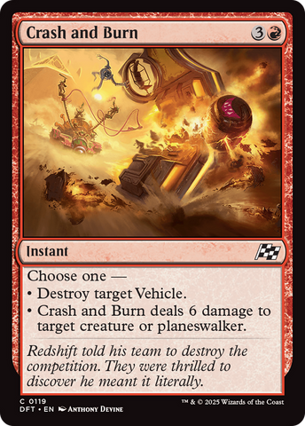 Crash and Burn (DFT-119)  Foil - Aetherdrift
