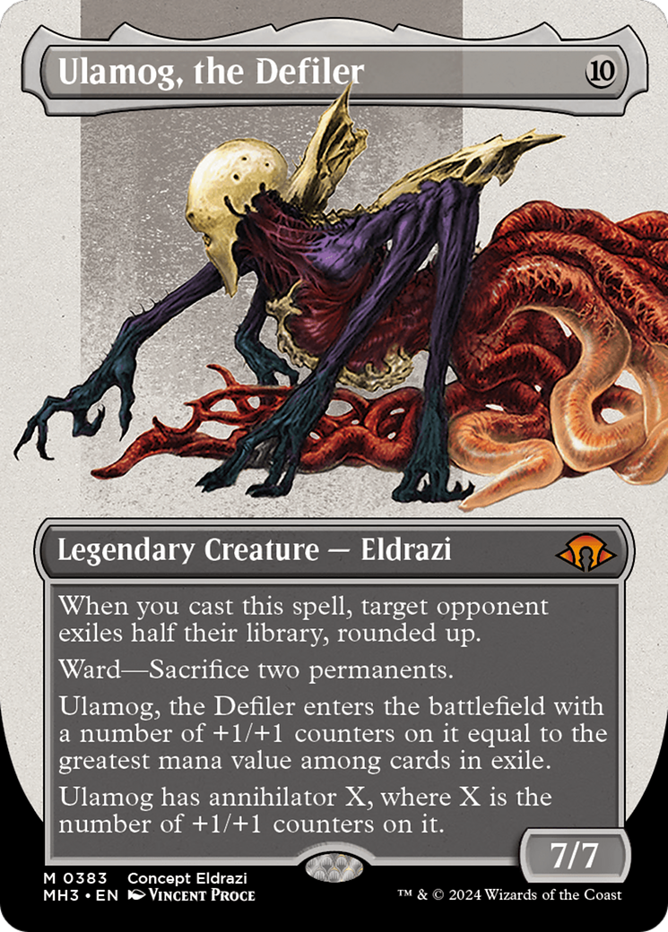 Ulamog, the Defiler (Borderless) (MH3-383)  Foil - Modern Horizons 3