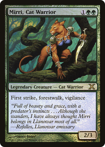Mirri, Cat Warrior (10E-279★)  Foil - Tenth Edition