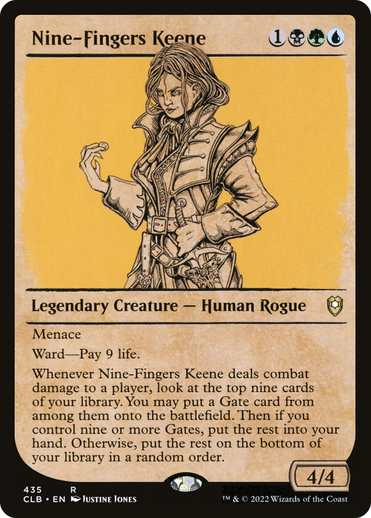 Nine-Fingers Keene (Showcase) (CLB-435)  Foil - Commander Legends: Battle for Baldur's Gate: (Showcase)