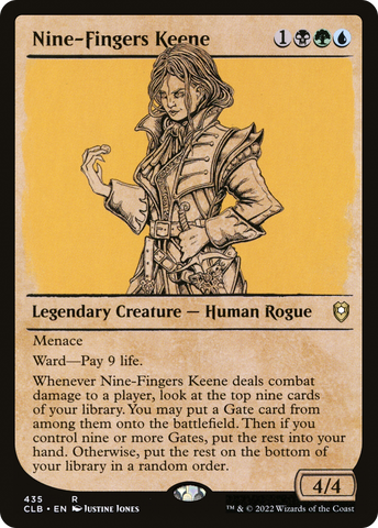 Nine-Fingers Keene (Showcase) (CLB-435)  - Commander Legends: Battle for Baldur's Gate: (Showcase)