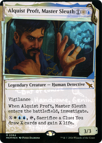 Alquist Proft, Master Sleuth (Showcase) (Invisible Ink) (MKM-384)  Foil - Murders at Karlov Manor: (Showcase)