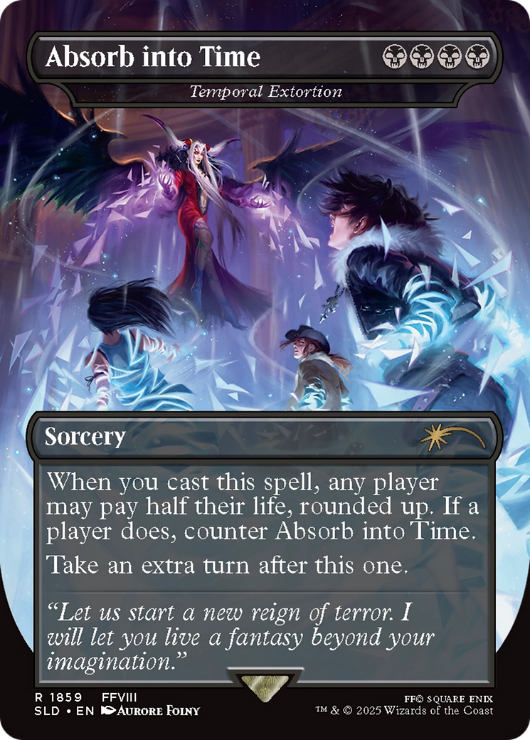 Absorb into Time - Temporal Extortion (SLD-1859)  - Secret Lair Drop / Absorb into Time (Borderless)