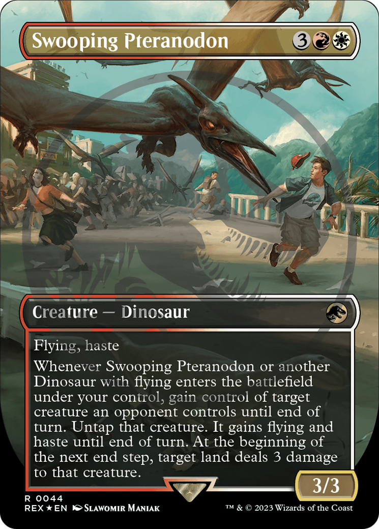 Swooping Pteranodon (Borderless) (Emblem) (REX-044)  Foil - Jurassic World Collection