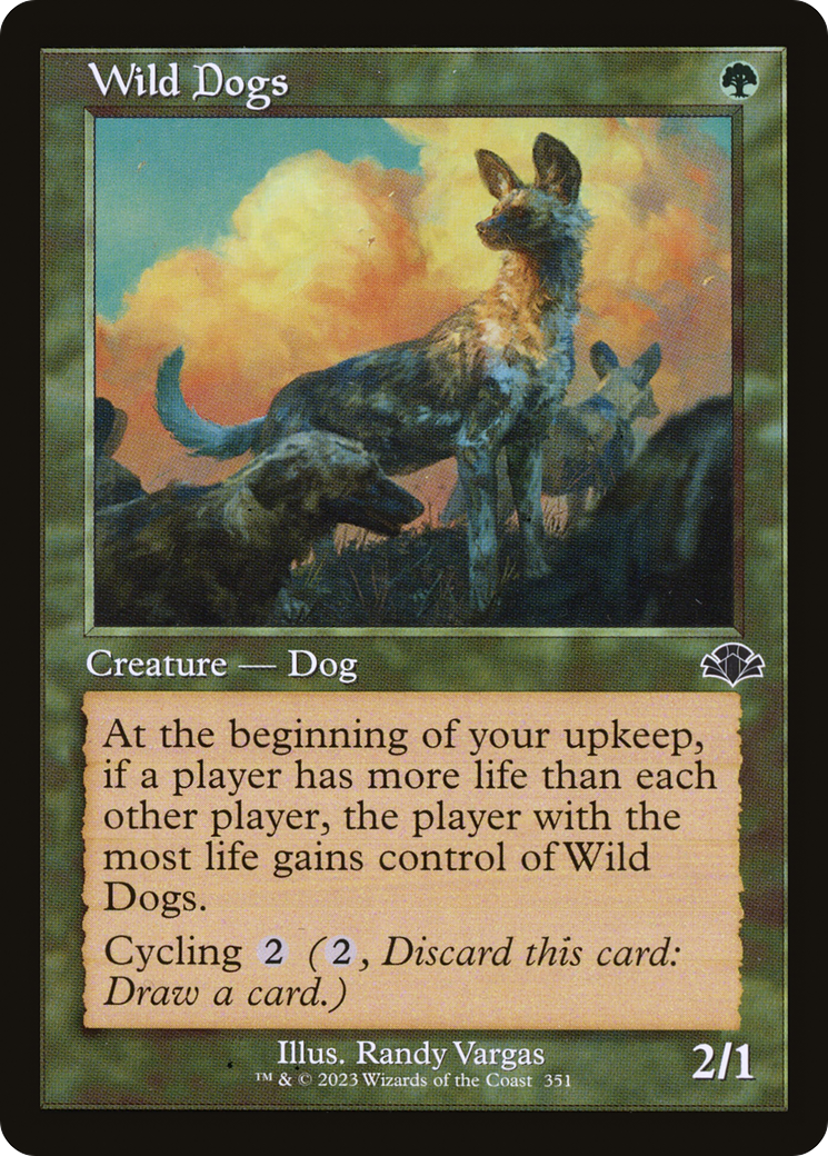 Wild Dogs (Retro Frame) (DMR-351)  Foil - Dominaria Remastered