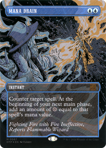 Mana Drain (Textured Foil) (OTP-067)  Foil - Breaking News (Borderless)