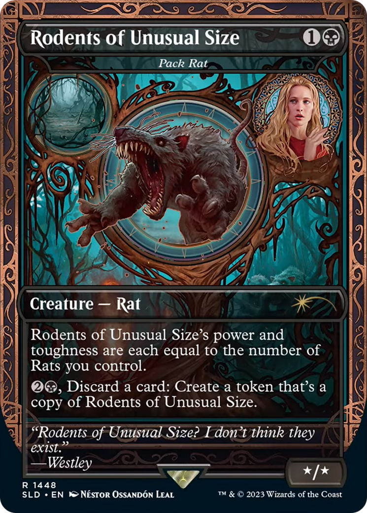 Rodents of Unusual Size - Pack Rat (SLD-1448)  - Secret Lair Drop / Rodents of Unusual Size (Borderless)