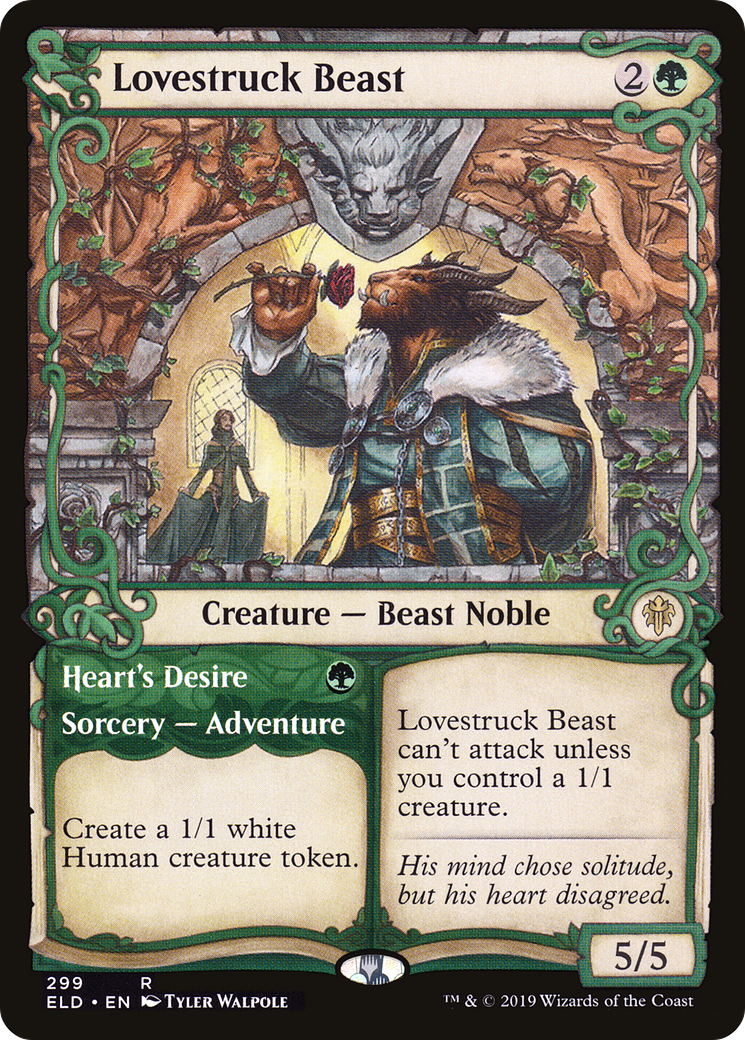 Lovestruck Beast (Showcase) (ELD-299)  - Throne of Eldraine: (Showcase)