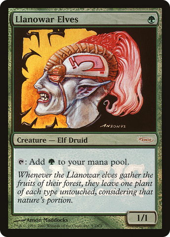 Llanowar Elves (WPN-009)  Foil - DCI Promos