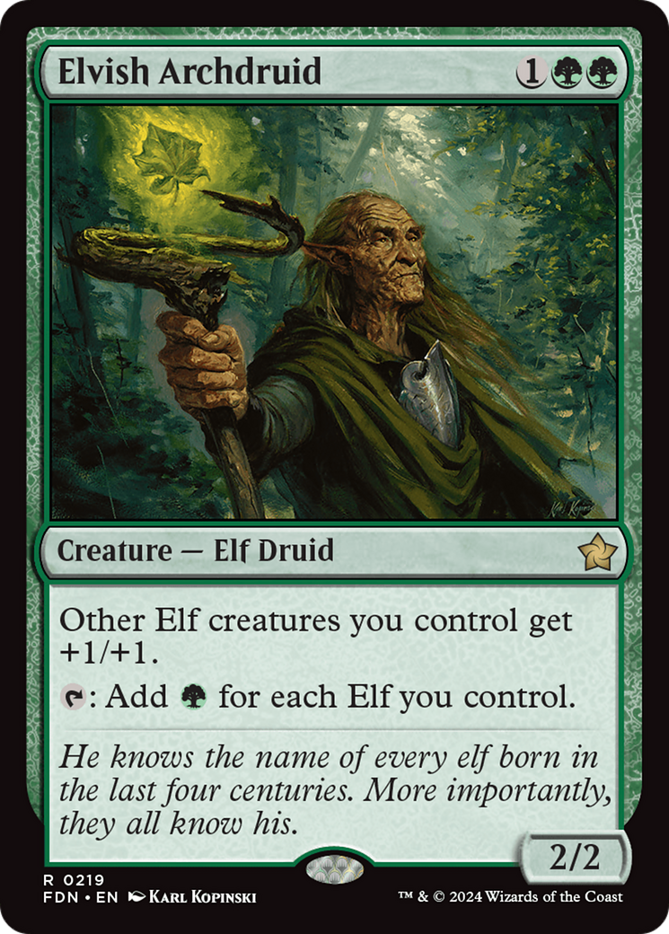 Elvish Archdruid (FDN-219)  Foil - Foundations