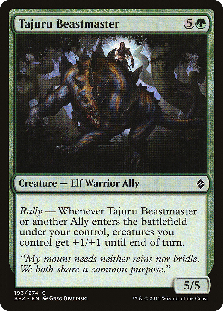 Tajuru Beastmaster (BFZ-193)  Foil - Battle for Zendikar