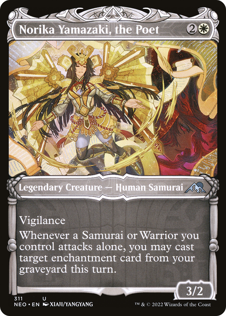 Norika Yamazaki, the Poet (Showcase) (NEO-311)  Foil - Kamigawa: Neon Dynasty