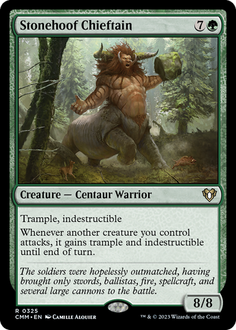 Stonehoof Chieftain (CMM-325)  Foil - Commander Masters