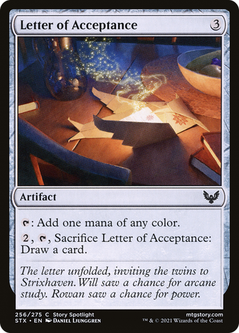 Letter of Acceptance (STX-256)  Foil - Strixhaven: School of Mages