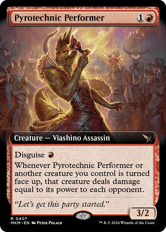 Pyrotechnic Performer (Extended Art) (MKM-407)  - Murders at Karlov Manor: (Extended Art)