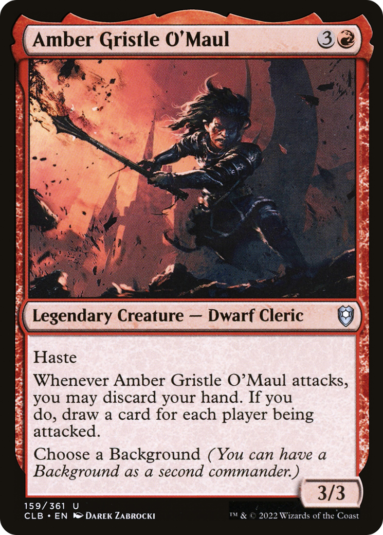 Amber Gristle O'Maul (CLB-159)  - Commander Legends: Battle for Baldur's Gate