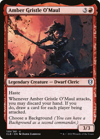 Amber Gristle O'Maul (CLB-159)  - Commander Legends: Battle for Baldur's Gate
