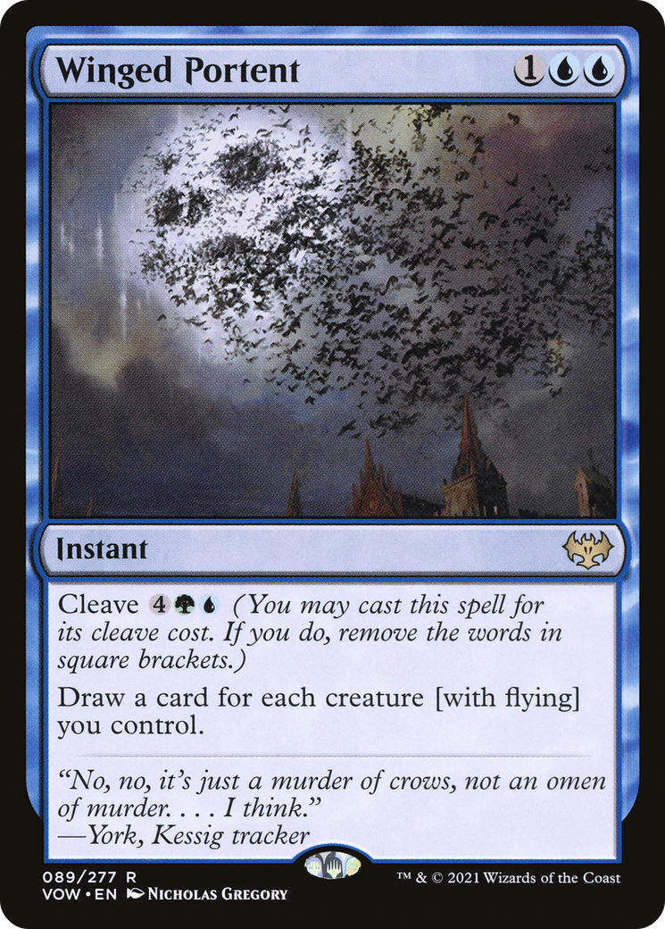 Winged Portent (VOW-089)  Foil - Innistrad: Crimson Vow