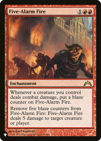 Five-Alarm Fire (LIST-GTC-91)  - The List
