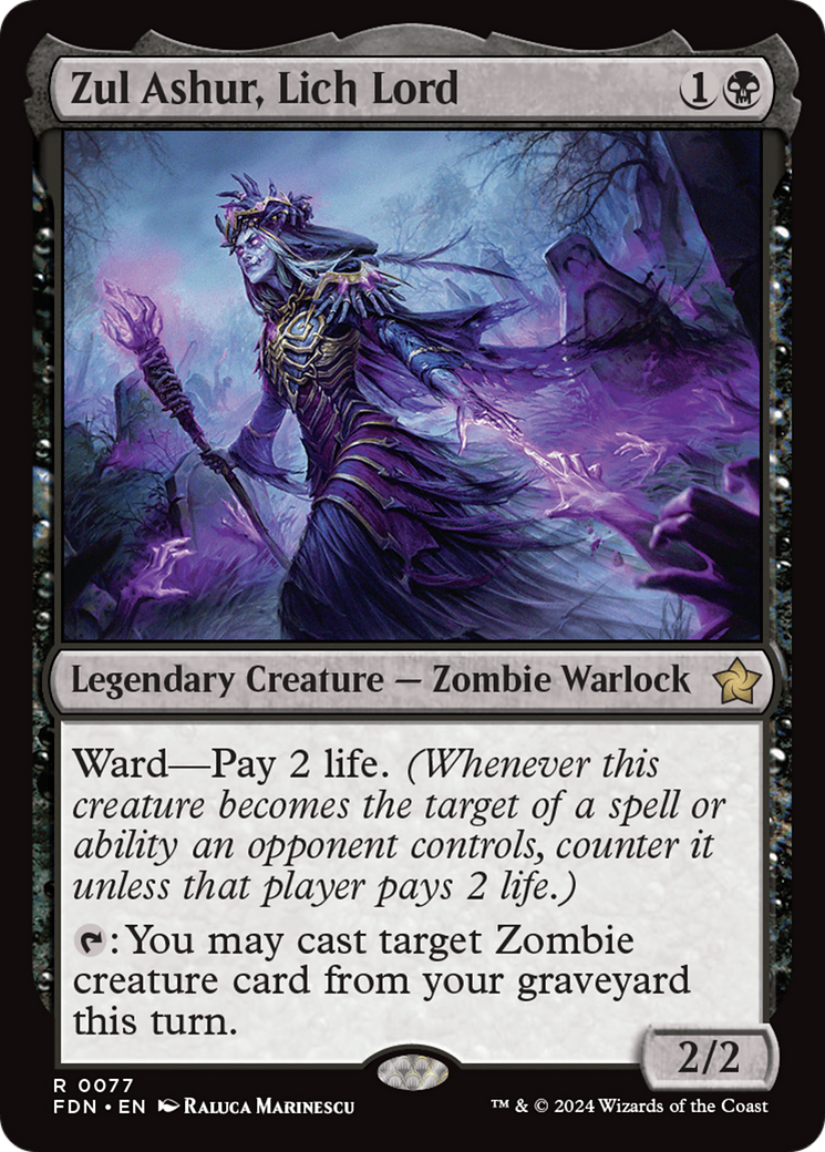 Zul Ashur, Lich Lord (FDN-077)  Foil - Foundations