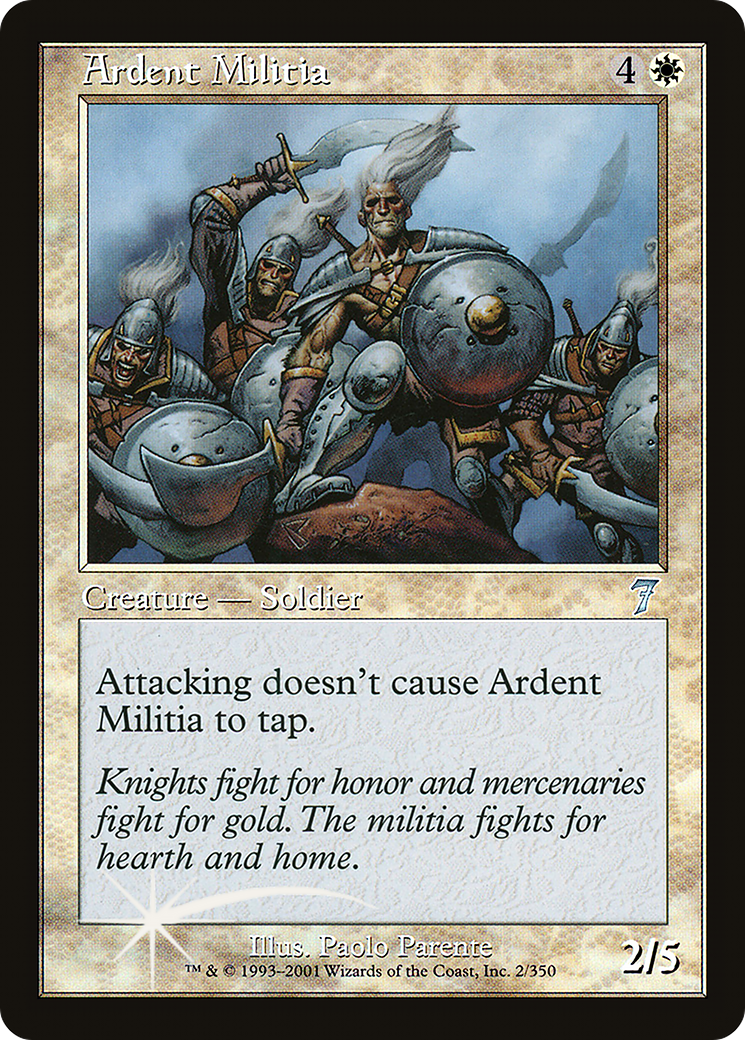 Ardent Militia (7ED-02★) - Seventh Edition Foil