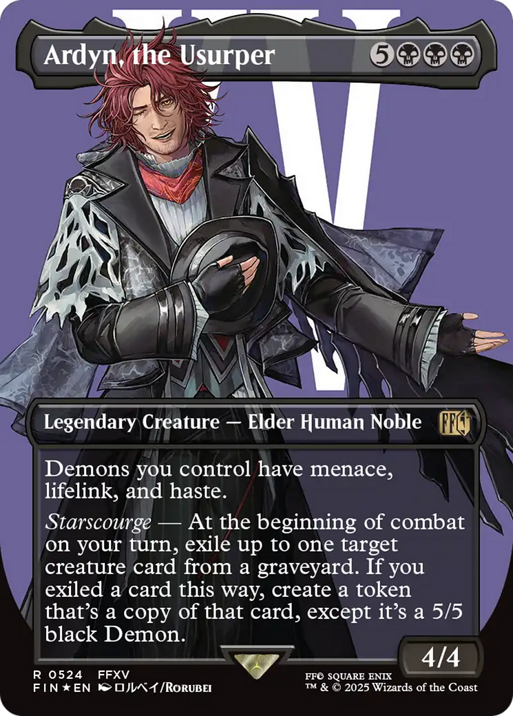 Ardyn, the Usurper (0524) (Borderless) (Surge Foil) (FIN-524)  Foil - FINAL FANTASY