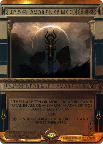 Avatar of Woe (MPS2-038)  Foil - Amonkhet Invocations (Borderless)