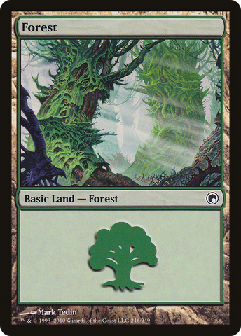 Forest (246) (SOM-246)  Foil - Scars of Mirrodin