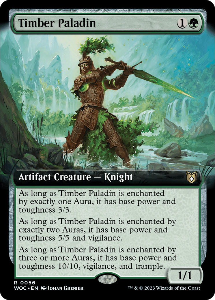 Timber Paladin (Extended Art) (WOC-056) - Wilds of Eldraine Commander: (Extended Art)