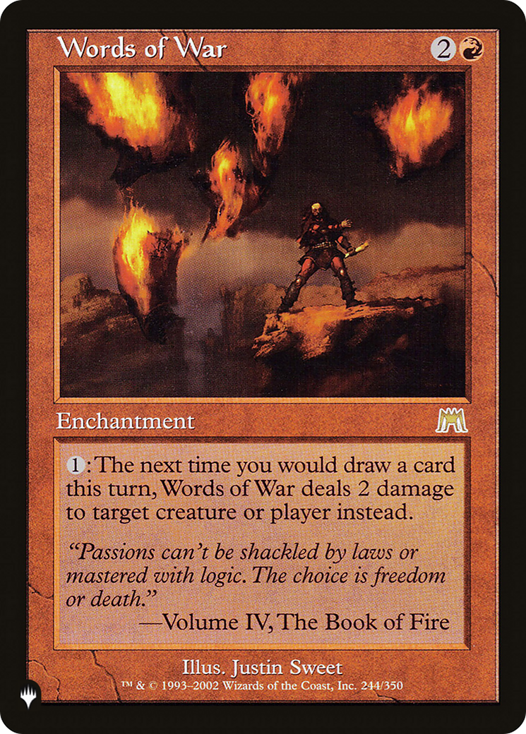 Words of War (LIST-ONS-244)  - The List