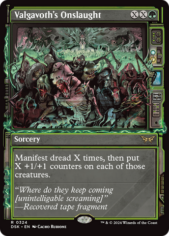 Valgavoth's Onslaught (Showcase) (DSK-324)  Foil - Duskmourn: House of Horror: (Showcase)