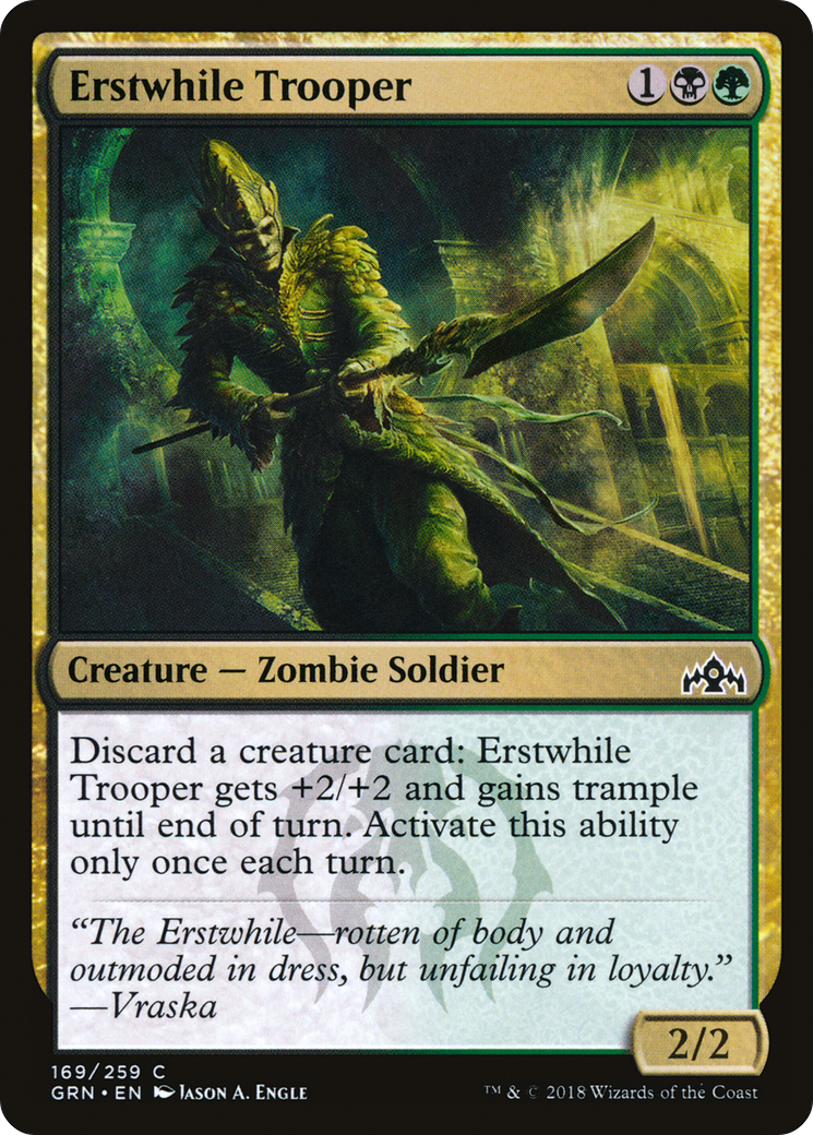 Erstwhile Trooper (GRN-169)  Foil - Guilds of Ravnica