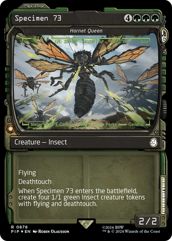 Specimen 73 - Hornet Queen (Showcase) (Surge Foil) (PIP-878) - Fallout / Specimen 73: (Showcase) Foil