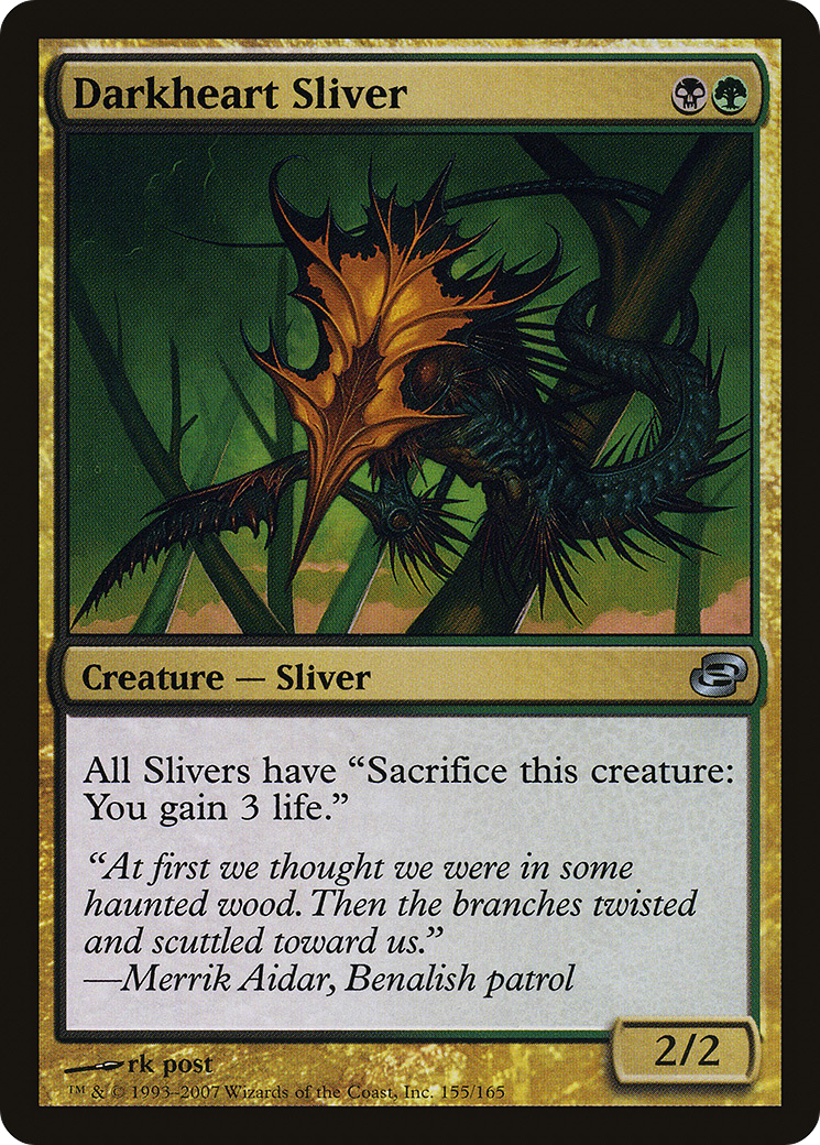Darkheart Sliver (PLC-155)  - Planar Chaos